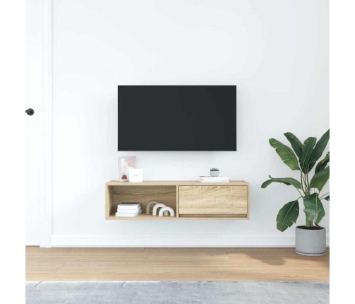 Mueble de TV de roble Sonoma 100x31x25,5cm Madera de ingeniería