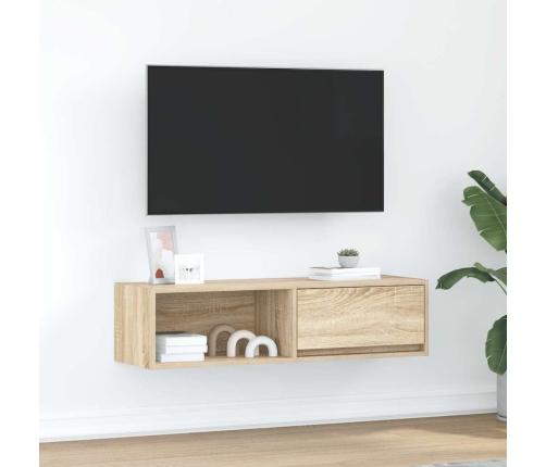 Mueble de TV de roble Sonoma 100x31x25,5cm Madera de ingeniería