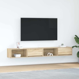 Muebles de TV 2uds Roble Sonoma 100x31x25,5cm Madera ingeniería