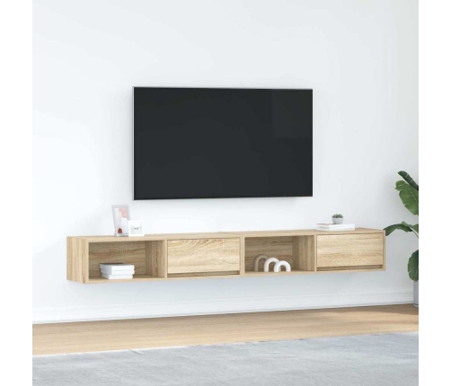 Muebles de TV 2uds Roble Sonoma 100x31x25,5cm Madera ingeniería