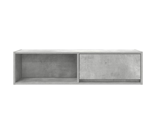 Mueble de TV madera contrachapada gris hormigón 100x31x25,5 cm