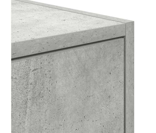 Mueble de TV madera contrachapada gris hormigón 100x31x25,5 cm