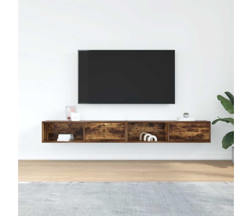 Muebles de TV 2 uds madera ingeniería color roble 100x31x25,5cm