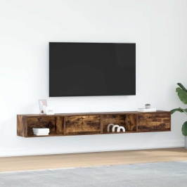 Muebles de TV 2 uds madera ingeniería color roble 100x31x25,5cm