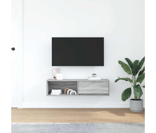 Mueble de TV Sonoma gris 100x31x25,5 cm madera de ingeniería