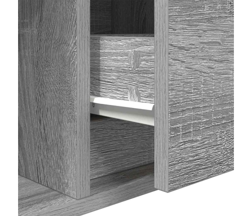 Mueble de TV Sonoma gris 100x31x25,5 cm madera de ingeniería