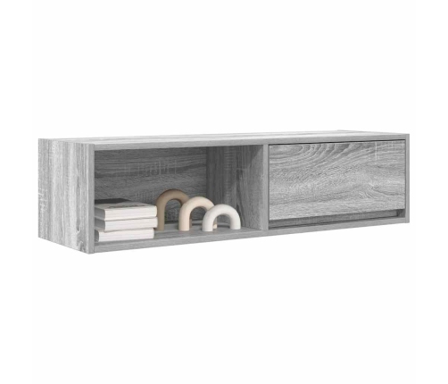 Mueble de TV Sonoma gris 100x31x25,5 cm madera de ingeniería