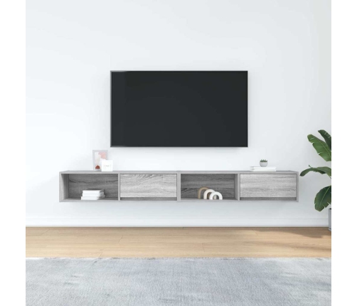 Muebles de TV 2 uds madera ingeniería gris Sonoma 100x31x25,5cm