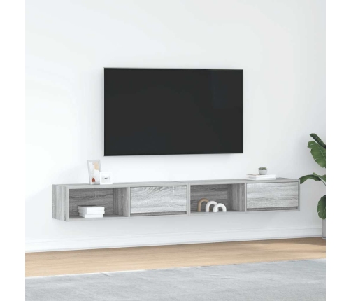 Muebles de TV 2 uds madera ingeniería gris Sonoma 100x31x25,5cm