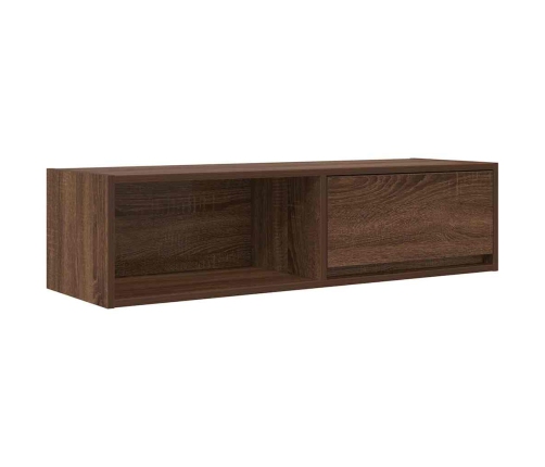 Mueble de TV madera de ingeniería marrón roble 100x31x25,5 cm