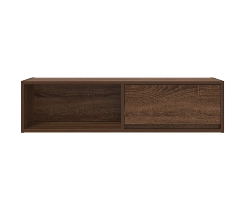 Mueble de TV madera de ingeniería marrón roble 100x31x25,5 cm