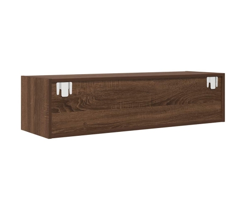 Mueble de TV madera de ingeniería marrón roble 100x31x25,5 cm