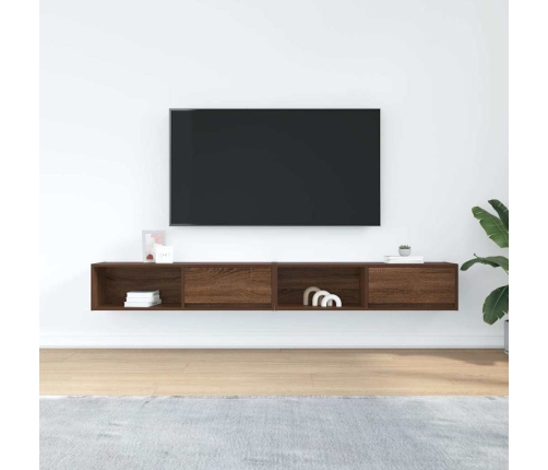 Muebles de TV 2uds Roble marrón 100x31x25,5cm Madera ingeniería