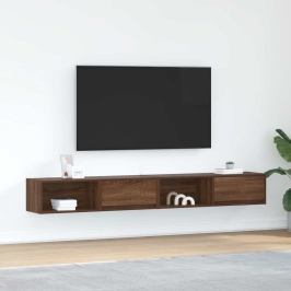 Muebles de TV 2uds Roble marrón 100x31x25,5cm Madera ingeniería