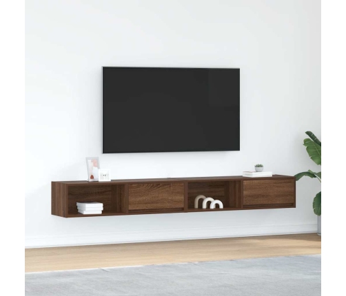 Muebles de TV 2uds Roble marrón 100x31x25,5cm Madera ingeniería