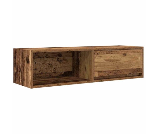 Mueble para TV madera contrachapada envejecida 100x31x25,5 cm