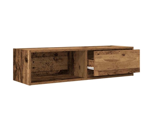 Mueble para TV madera contrachapada envejecida 100x31x25,5 cm