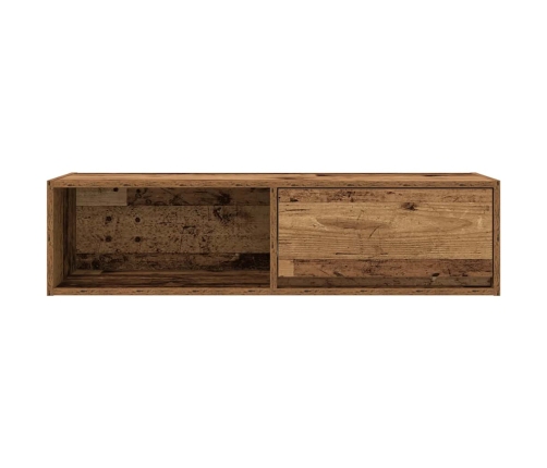 Mueble para TV madera contrachapada envejecida 100x31x25,5 cm