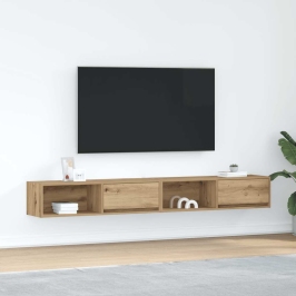 Muebles para TV 2 uds madera roble artisan 100x31x25,5 cm