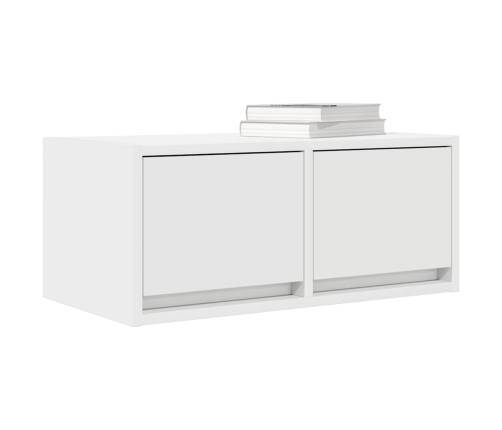 Mueble de TV de madera de ingeniería blanco 60x31x25,5 cm