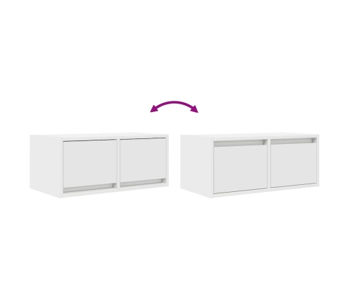 Mueble de TV de madera de ingeniería blanco 60x31x25,5 cm