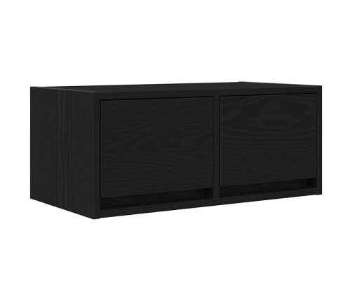 Mueble de TV madera de ingeniería roble negro 60x31x25,5 cm