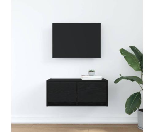 Mueble de TV madera de ingeniería roble negro 60x31x25,5 cm