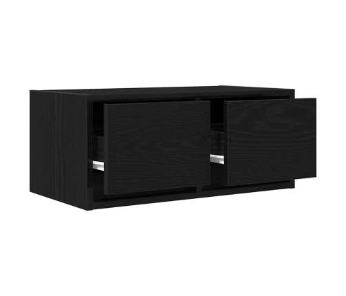 Muebles de TV 2 uds Roble Negro 60x31x25,5 cm Madera ingeniería