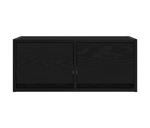 Muebles de TV 2 uds Roble Negro 60x31x25,5 cm Madera ingeniería