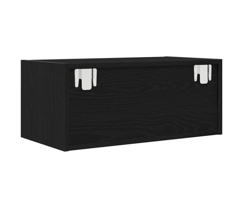 Muebles de TV 2 uds Roble Negro 60x31x25,5 cm Madera ingeniería