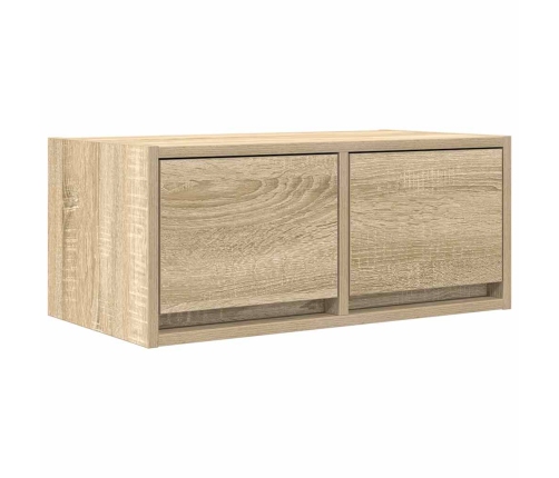 Mueble para TV madera contrachapada roble ahumado 60x31x25,5 cm