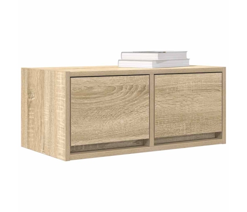 Mueble para TV madera contrachapada roble ahumado 60x31x25,5 cm