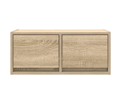 Mueble para TV madera contrachapada roble ahumado 60x31x25,5 cm