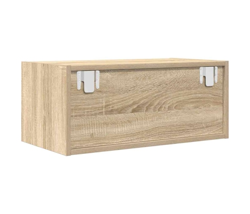 Mueble para TV madera contrachapada roble ahumado 60x31x25,5 cm