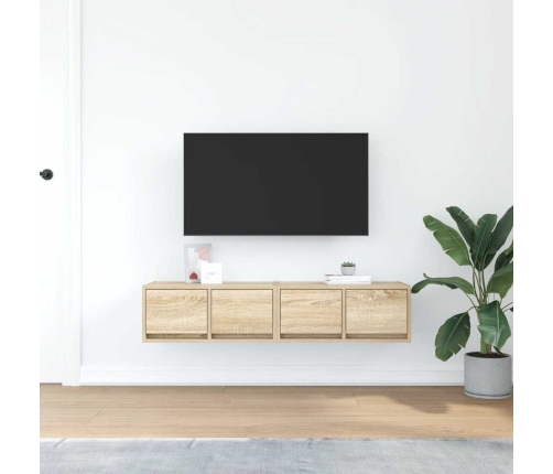 Muebles de TV 2 uds madera ingeniería roble Sonoma 60x31x25,5cm