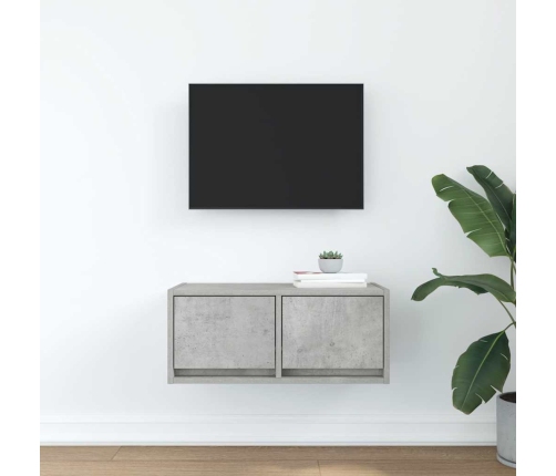 Mueble de TV madera de ingeniería gris hormigón 60x31x25,5 cm