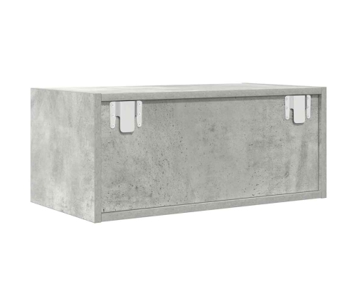 Mueble de TV madera de ingeniería gris hormigón 60x31x25,5 cm