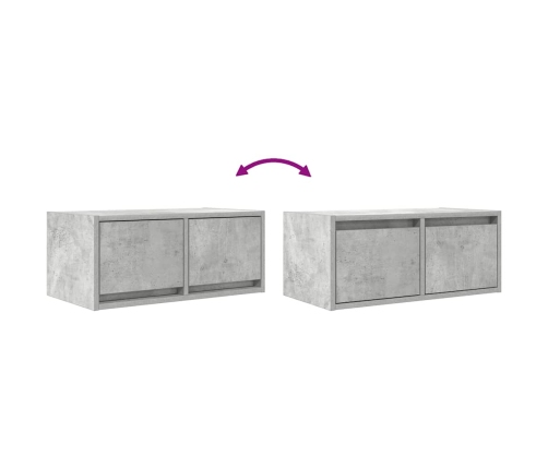 Mueble de TV madera de ingeniería gris hormigón 60x31x25,5 cm