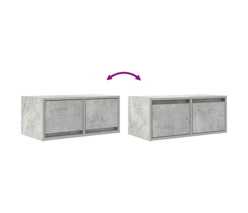 Muebles de TV 2uds madera ingeniería gris hormigón 60x31x25,5cm