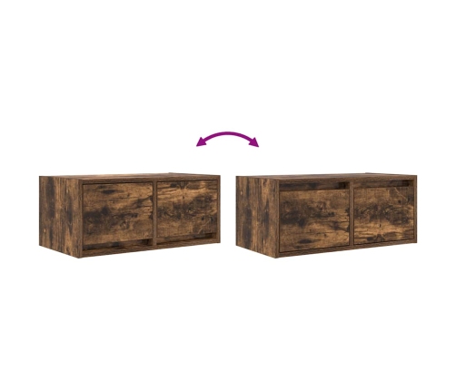 Mueble para TV madera contrachapada roble ahumado 60x31x25,5 cm