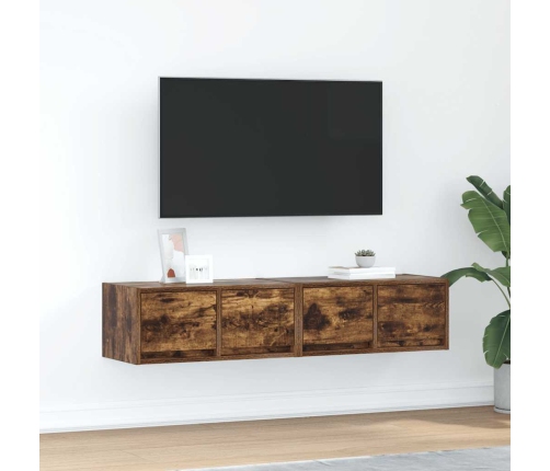 Muebles de TV 2 uds madera ingeniería color roble 60x31x25,5 cm