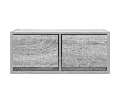 Mueble de TV madera contrachapada gris Sonoma 60x31x25,5 cm