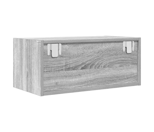 Mueble de TV madera contrachapada gris Sonoma 60x31x25,5 cm