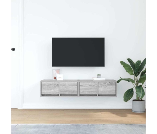 Muebles de TV 2 uds madera ingeniería gris Sonoma 60x31x25,5 cm