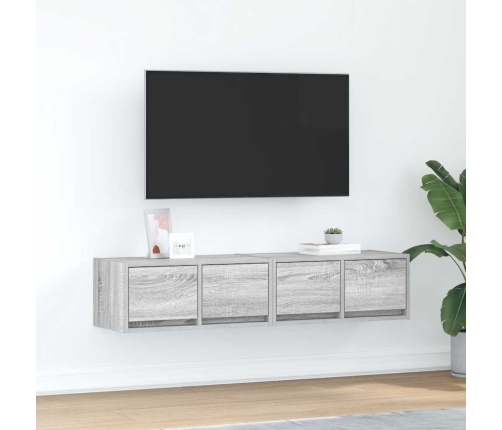 Muebles de TV 2 uds madera ingeniería gris Sonoma 60x31x25,5 cm