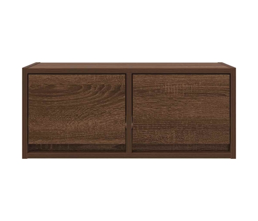 Mueble de TV madera contrachapada roble marrón 60x31x25,5 cm