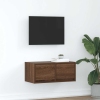 Mueble de TV madera contrachapada roble marrón 60x31x25,5 cm