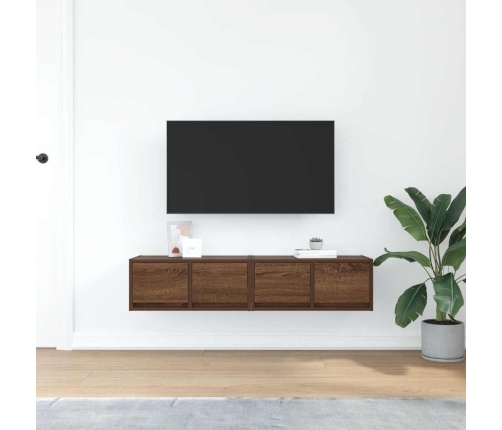 Muebles de TV 2uds Roble marrón 60x31x25,5 cm Madera ingeniería