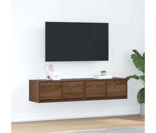 Muebles de TV 2uds Roble marrón 60x31x25,5 cm Madera ingeniería