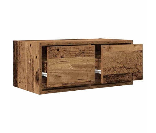 Mueble para TV madera contrachapada envejecida 60x31x25,5 cm